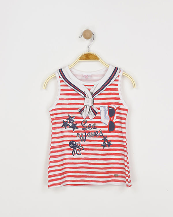 Picture of B22606-GIRLS HIGH QUALITY COTTON SLEEVELESS TOP 4-16 YEARS